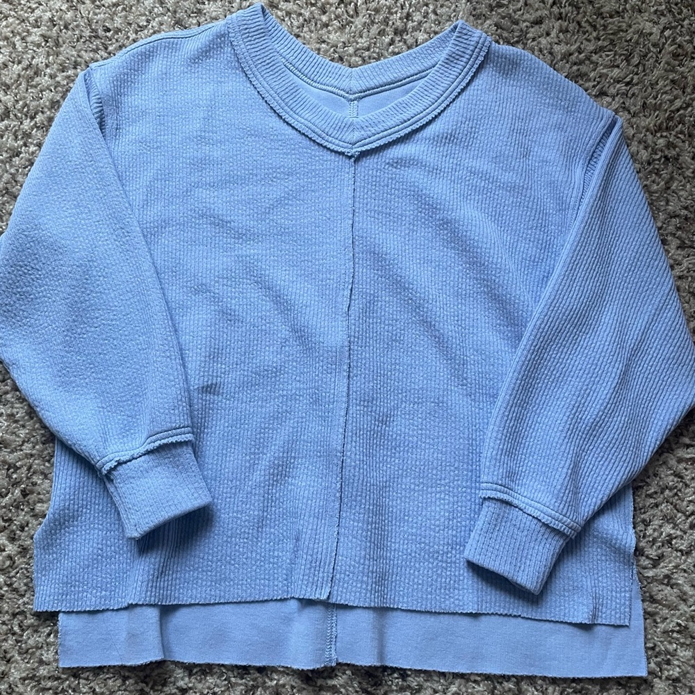 Aerie XS Ribbed- Baby Blue long sleeve